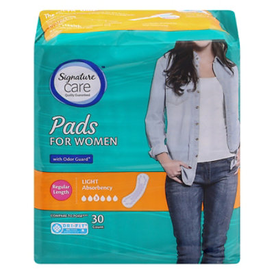 Signature Select/Care Ultra Thin Light Absorbency Bladder Control Pads For Women - 30 Count - Image 4