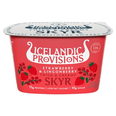 Icelandic Provisions Strawberry & Lignonberry Icelandic Skyr - 5.3 Oz - Image 3