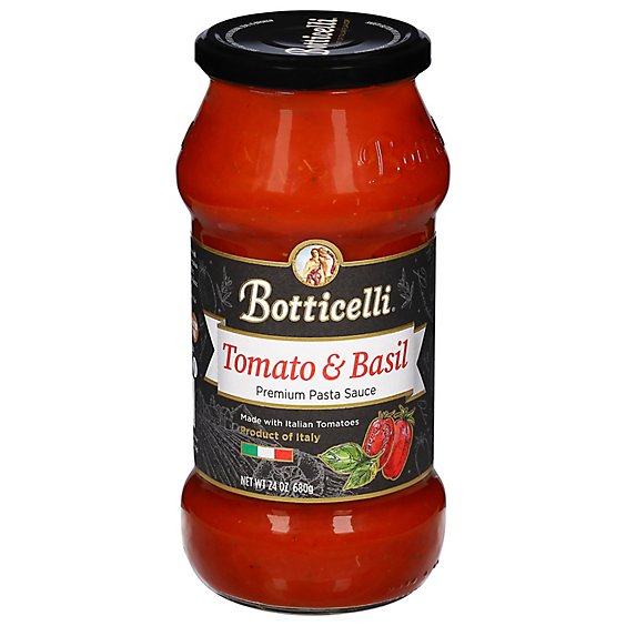 Botticelli Pasta Sauce Premium Tomato & Basil Jar - 24 Oz