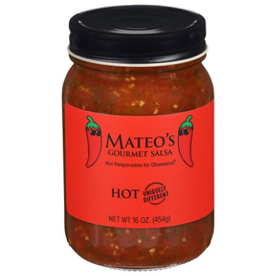 Mateos Gourmet Salsa Hot Jar - 16 Oz - Image 1