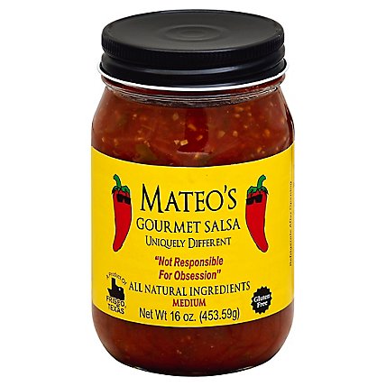 Mateos Gourmet Salsa Medium Jar - 16 Oz - Image 1