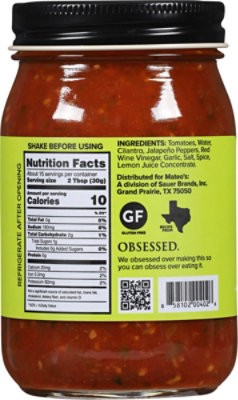 Mateos Gourmet Salsa Mild Jar - 16 Oz - Image 5