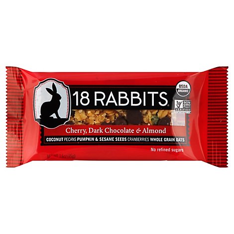 18 Rabbits Granola Bar Organic Cherry Dark Chocolate And Almond - 1.6 Oz