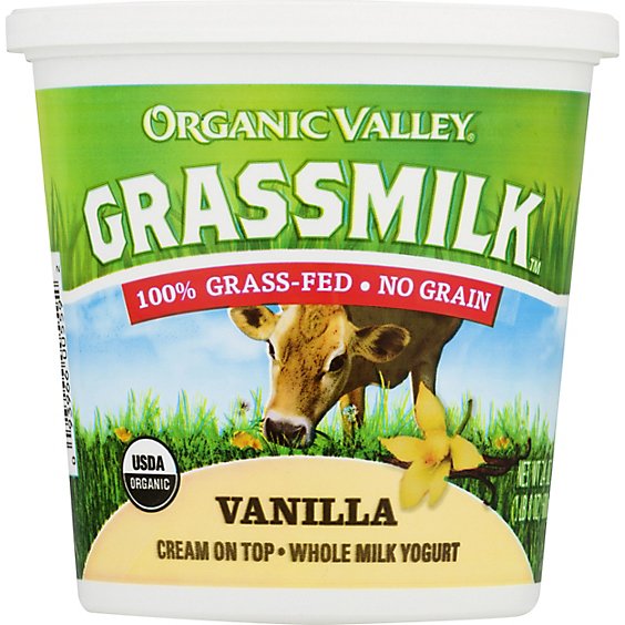 Organic Valley Grassmilk Yogurt Organic Whole Milk Cream On Top Vanilla - 24 Oz