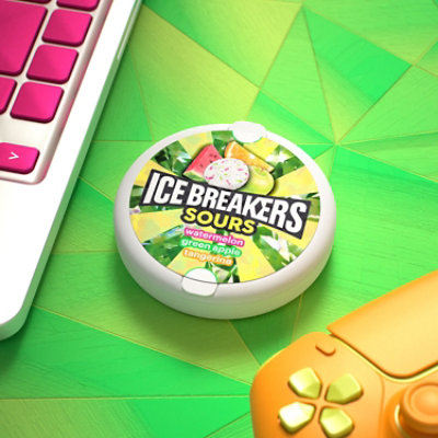 Ice Breakers Sours Assorted Fruit Flavored Sugar Free Mints Tin - 1.5 Oz - Image 4