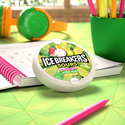 Ice Breakers Sours Assorted Fruit Flavored Sugar Free Mints Tin - 1.5 Oz - Image 5