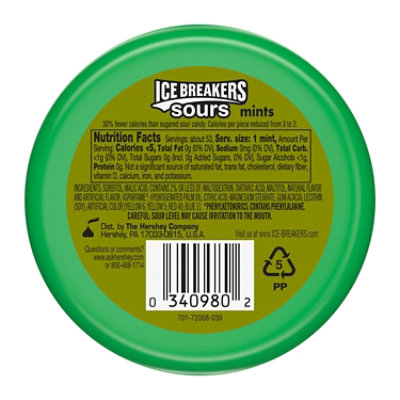 Ice Breakers Sours Assorted Fruit Flavored Sugar Free Mints Tin - 1.5 Oz - Image 2