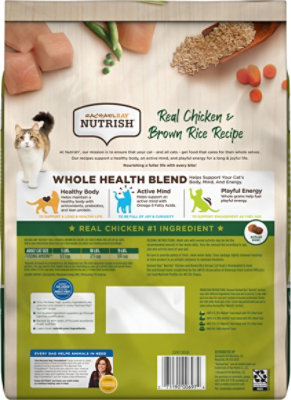 Rachael Ray Nutrish Dry Cat Food Super Premium Real Chicken & Brown Rice Recipe - 6 Lb - Image 5