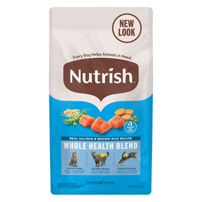 Rachael Ray Nutrish Dry Cat Food Super Premium Real Salmon & Brown Rice Recipe - 6 Lb - Image 1