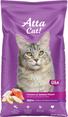 Atta Cat Dry Cat Food Chicken and Salmon - 16 Lb - Image 2