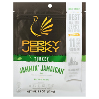 Perky Jerky Turkey Jerky Jammin Jamaican Style - 2.2 Oz