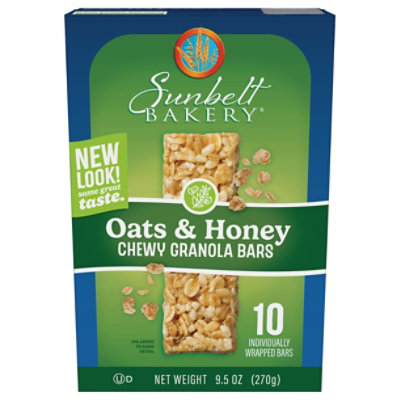 Sunbelt Bakery Granola Bars Chewy Oats & Honey - 10 Count