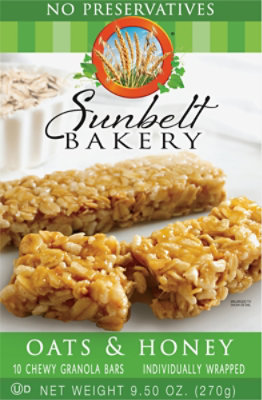 Sunbelt Bakery Granola Bars Chewy Oats & Honey - 10 Count - Image 2