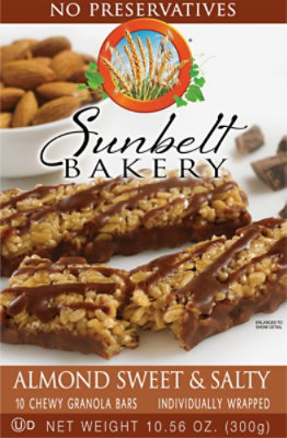 Sunbelt Bakery Granola Bars Chewy Almond Sweet & Salty - 10 Count - Image 2