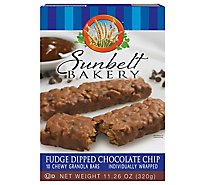 Sunbelt Bakery Granola Bars Chewy Fudge Dipped Chocolate Chip Box 10 Count - 11.26 Oz