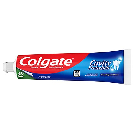 Colgate Cavity Protection Toothpaste with Fluoride Great Regular Flavor - 8 Oz - Image 2