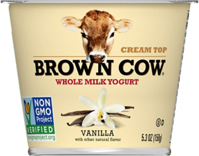 Brown Cow Cream Top Yogurt Whole Milk Vanilla - 5.3 Oz - Image 2