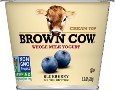 Brown Cow Cream Top Yogurt Whole Milk Blueberry - 6 Oz - Image 2