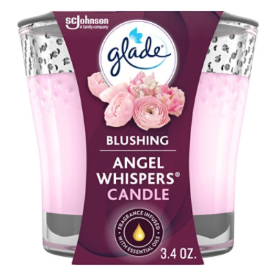 Glade Angel Whispers Fragrance Infused With Essential Oils Lead Free 1 Wick Candle - 3.4 Oz