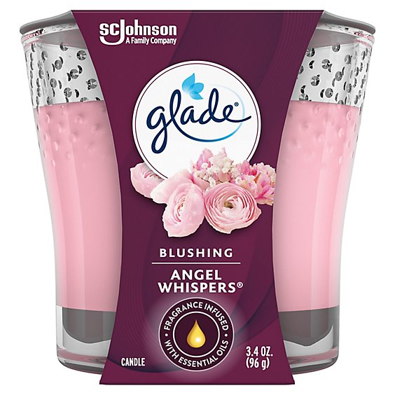 Glade Angel Whispers Fragrance Infused With Essential Oils Lead Free 1 Wick Candle - 3.4 Oz