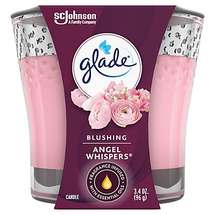Glade Angel Whispers Fragrance Infused With Essential Oils Lead Free 1 Wick Candle - 3.4 Oz - Image 1