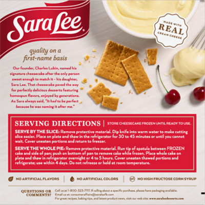 Sara Lee Cheesecake Original Cream Smooth & Creamy Cherry - 19 Oz - Image 7