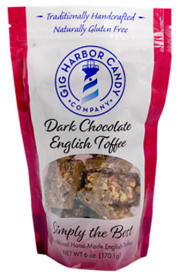 Gig Harbor Candy Toffee Dark Chocolate English - 7 Oz - Image 1