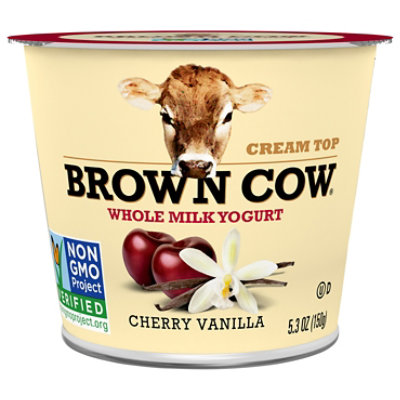 Brown Cow Cream Top Yogurt Whole Milk Cherry Vanilla - 5.3 Oz - Image 3