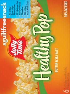 JOLLY TIME Microwave Popcorn Healthy Pop Low Calorie Butter - 6-3 Oz - Image 6