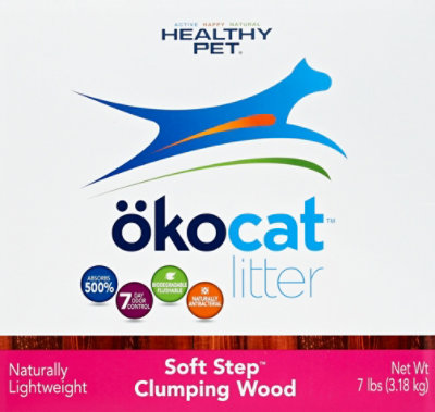 okocat Litter Clumping Wood Soft Step Naturally Lightweight Box 7 Lb carrsqc