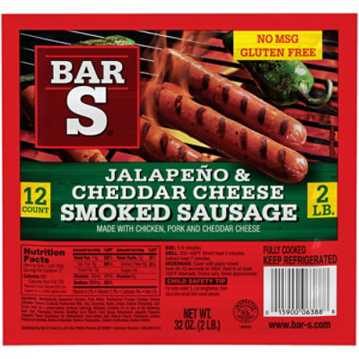 Bar-S Sausage Skinless Cheddar And Jalapeno - 32 Oz - Image 2