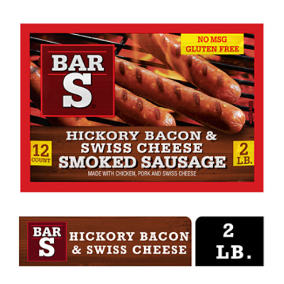 Bar-S Sausage Bacon Swiss Skinless - 32 Oz - Image 1