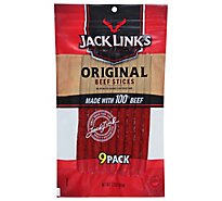 Jack Links Meat Sticks Beef The Big 9 Pack Original 9 Count - 7.2 Oz