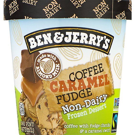 Ben & Jerry's Frozen Dessert Non Dairy Coffee Caramel Fudge - 16 Oz