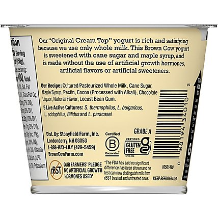 Brown Cow Cream Top Yogurt Whole Milk Chocolate - 6 Oz - Image 6