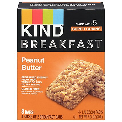 KIND Breakfast Breakfast Bars Peanut Butter - 4-1.8 Oz - Image 3