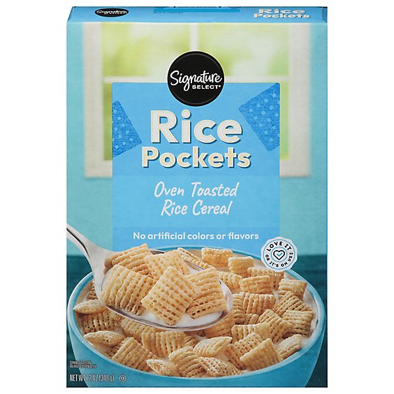 Signature SELECT Cereal Rice Pockets - 12 Oz