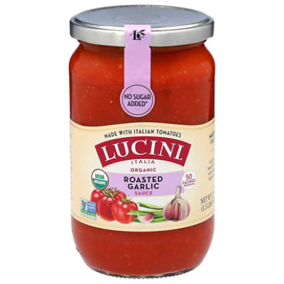 Lucini Sauce Organic Roasted Garlic Jar - 24 Oz
