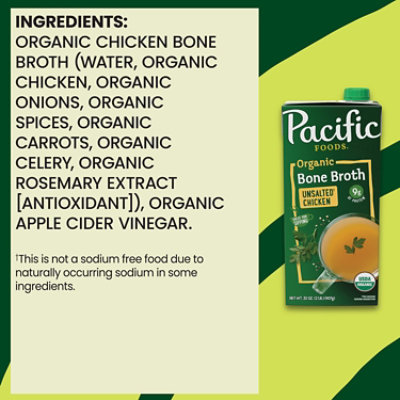 Pacific Foods Organic Unsalted Chicken Bone Broth - 32 Oz - Image 5