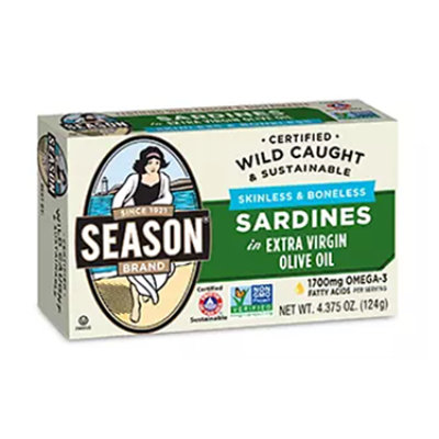 Season Sardines Skinless Boneless Evoo - 4.37 Oz - Image 1