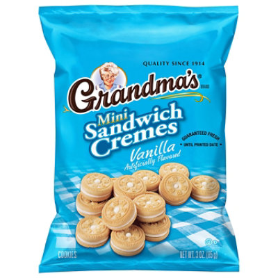 Grandmas Cookies Sandwich Cremes Mini Vanilla - 3 Oz - Image 1