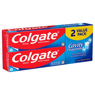 Colgate Cavity Protection Toothpaste with Fluoride Great Regular Flavor - 2-6 Oz - Image 4