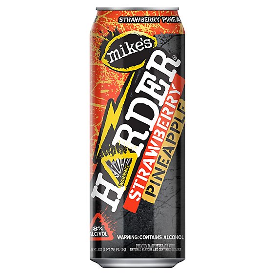 Mikes Harder Beverage Cool Harder Refreshing Strawberry Pineapple Can - 23 Fl. Oz.