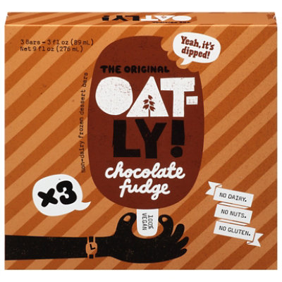 Oatly Chocolate Fudge Frozen Dessert Bar - 3 Count - Image 3