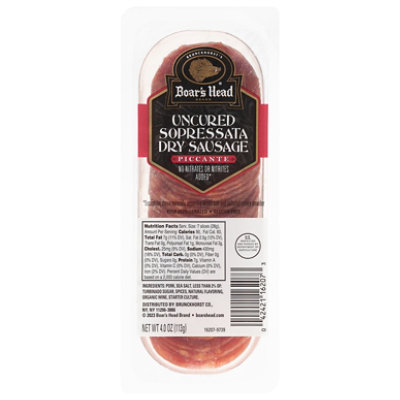 Boars Head Sopressata Hot Sliced - 4 Oz - Image 1