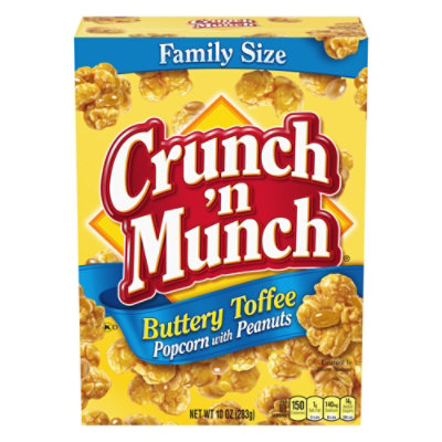 Crunch 'n Munch Buttery Toffee Popcorn With Peanuts - 10 Oz - Tom