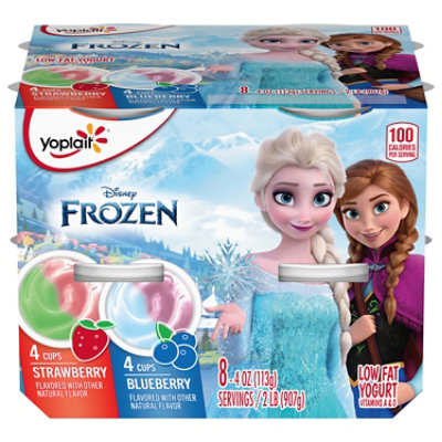 Yoplait Yogurt Low Fat Disney Frozen Blueberry Strawberry Value Pack - 8-4 Oz - Image 3