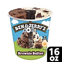 Ben & Jerrys Core Ice Cream Brownie Batter 1 Pint - 16 Oz - Image 1