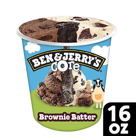 Ben & Jerrys Core Ice Cream Brownie Batter 1 Pint - 16 Oz