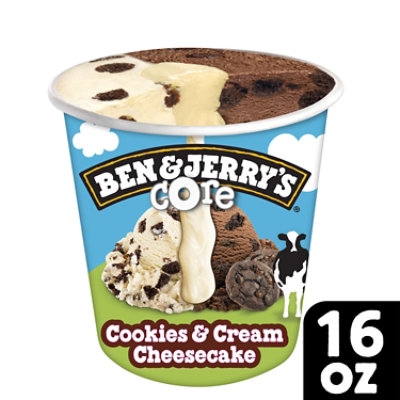 Ben & Jerrys Core Ice Cream Cookies & Cream Cheesecake 1 Pint - 16 Oz